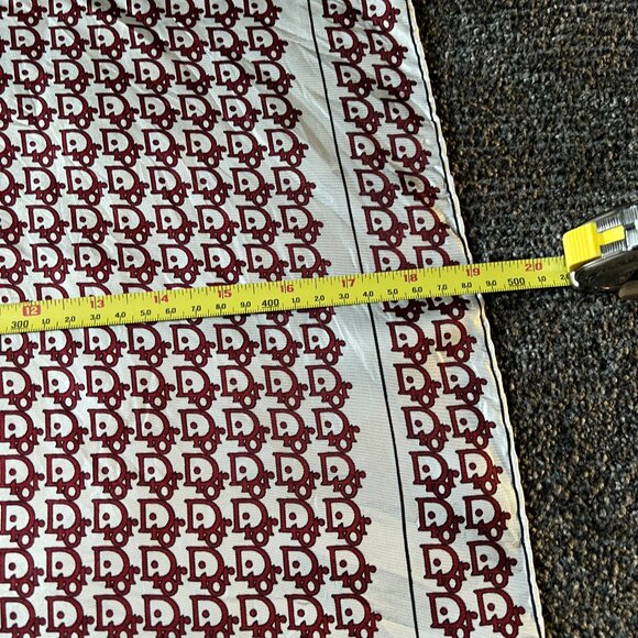 Vintage Christian Dior Silk Monogram Pocket Square Handkerchief - Picture 15 of 15